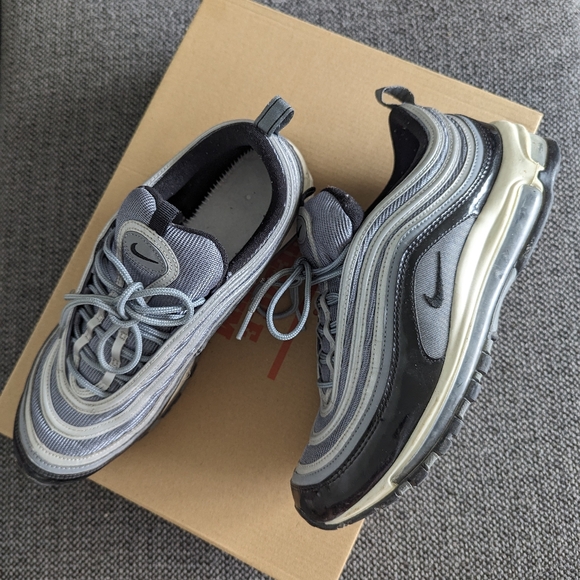 Nike Air Max 97 Black (Patent) Gray Silver White - Picture 5 of 5